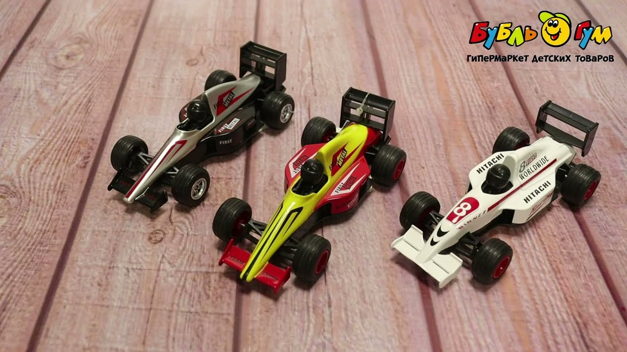 Автомобиль Die Cast KINSMART Болид инерционный в ассортименте - видео Автомобиль Die Cast KINSMART Болид инерционный в ассортименте - видео