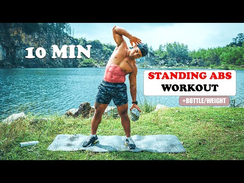 10 MIN STANDING ABS slow & strong sixpack workout.