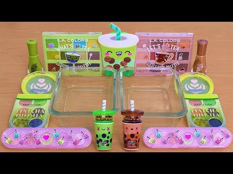 Boba - Mixing Makeup Eyeshadow Into Slime ASMR