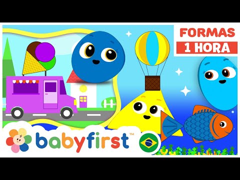 Desenhos educativos | Aprender formas geométricas para crianças | Balão de ar quente + | Baby First