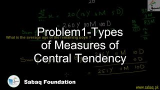 Problem1-Types of Measures of Central Tendency
