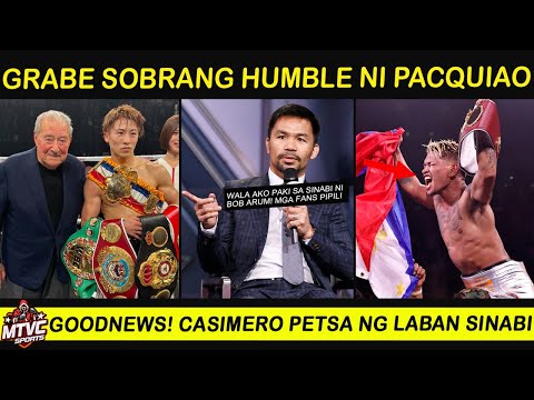 PACQUIAO Sobrang Humble! Prangka kay INOUE at Bob Arum | CASIMERO Petsa ng Laban