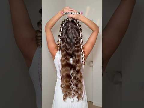 Unpacking curls 🎀 with me 😍 #beauty #heatlesscurlsovernight #noheatcurls #longhair #heatlesscurls