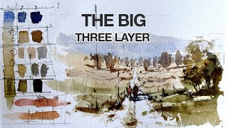 The Best Ever Watercolor Landscape Lesson Using the 3-Layer Formula