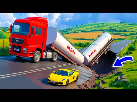CARS vs The Worst DEEP PIT with WATER – Epic Crashes in BeamNG Drive!