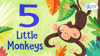 Five Little Monkeys Jumping On The Bed | Children's Nursery Rhyme