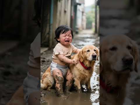 The story of a golden retriever who rescued a baby ππ πΆ #dog #shorts