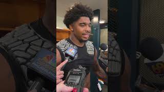 Jihaad Campbell at his locker after win over Commanders 9/13/2026.