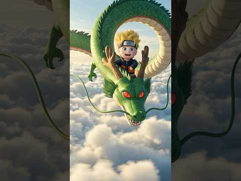 Naruto's Journey: Kid Naruto Fell Straight Onto The Dragon God From Dragon Ball🐉
