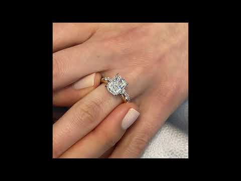 3 carat Cushion Cut Diamond Solitaire Engagement Ring