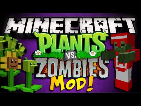 Minecraft: Plants vs. Zombies Mod - PEA SHOOTERS, SUNFLOWERS, ITEMS, & MORE! (HD)