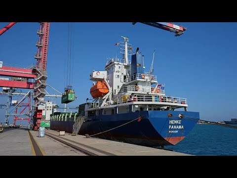 YouTube video thumbnail: Ship With Hundreds of Tonnes of Food Aid for Gaza Nears Israeli Port After Leaving Cyprus