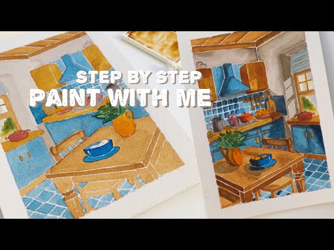 Step by step color shading watercolor painting !