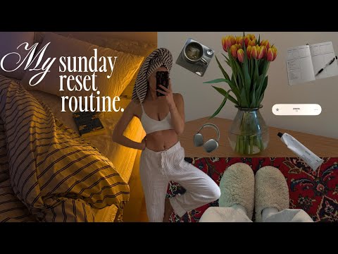 SUNDAY RESET ROUTINE 🕯️ deep clean, weekly planning, new rug & home updates