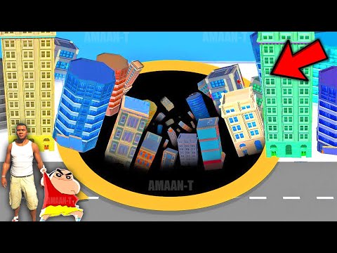 SHINCHAN & FRANKLIN TEAM ATE THE ENTIRE MAP USING HIS MEGA SUPER HOLE