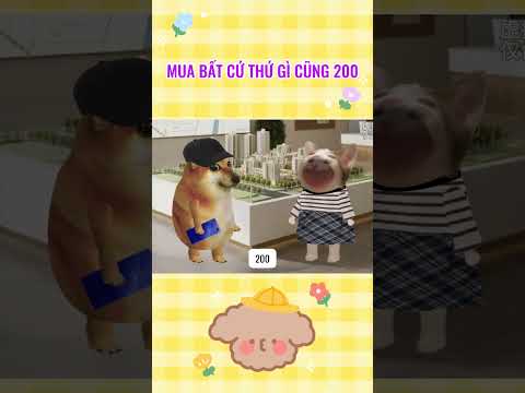 Mua bất cứ thứ gì cũng 200 | Cheems thiên tài #giaitri #cheems