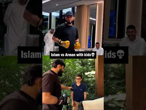 Islam Makhachev vs Arman Tsarukyan with kids😂