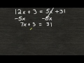 Solving Equations with Variables on Both Sides