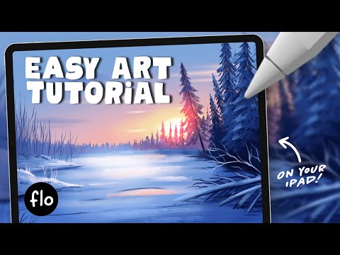 Anyone Can Draw This Winter Landscape - Tutorial for PROCREATE