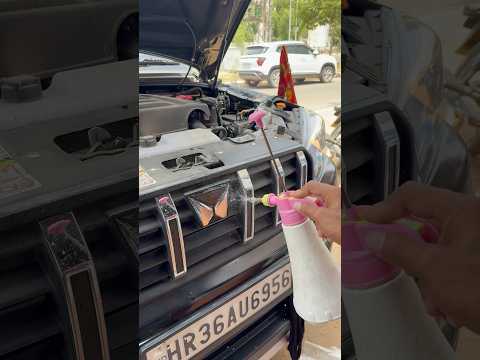 Bhiwadi car decor New Scorpio Logo Smoke Install #scorpiologo #caraccessories #carlover #shorts