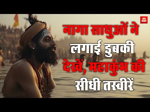 Naga sadhu's took a dip : नागा साधुओं ने लगाई डुबकी | देखें, महाकुंभ की सीधी तस्वीरें | Breaking ...