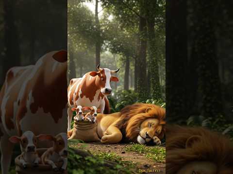 The Lion trembled upon seeing his mother's anger