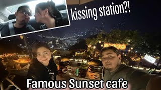 Kissing station in Chongqing China and Sunset tea spot