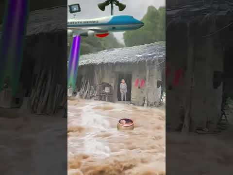 Jemput nenek yang lagi kena banjir