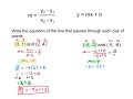 Writing Equations of Lines in Slope-Intercept Form from Two Points