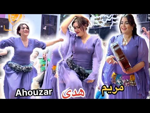 حصريا❤️🔥أحوزار و هدى🦋في سهرة اصيلة مع الجماهير الأطلسية نايضة| izlan chaabi maroc atlas dance