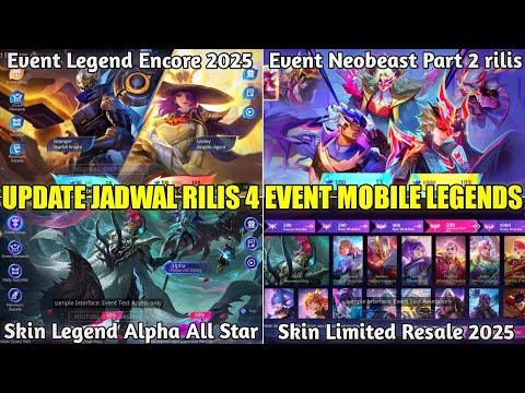 UPDATE JADWAL RILIS EVENT NEOBEAST PART 2, EVENT SKIN LEGEND ALPHA ALL STAR, LEGEND ENCORE MLBB