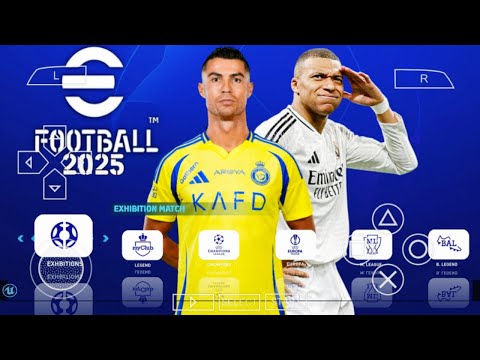 eFOOTBALL PES 2025 PPSSPP ANDROID OFFLINE FULL UPDATE UCL, LEAGUE, KITS 25/26 SEASON, BEST GRAPHICS