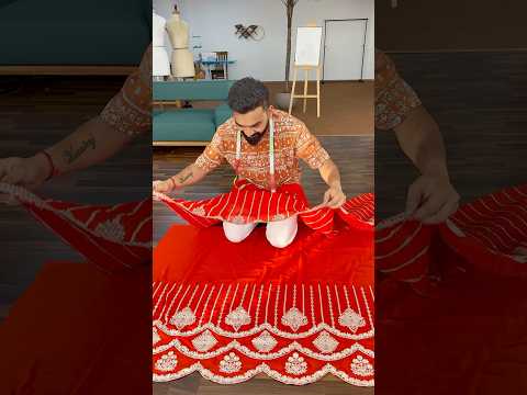Lehenga Making Process || Orange Color Sequence Embroidery work Designer Lehenga #embroiderylehenga