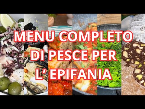 MENU DI PESCE PER L'EPIFANIA, menù completo per il pranzo della befana a base di pesce