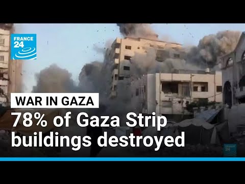 YouTube video thumbnail: UN Reports 78% of Gaza Strip Buildings Are Partially or Fully Destroyed