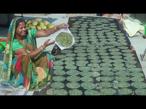 आलू के कुरकुरे पापड़ बनाने का सरल तरीका || Potato papad recipe