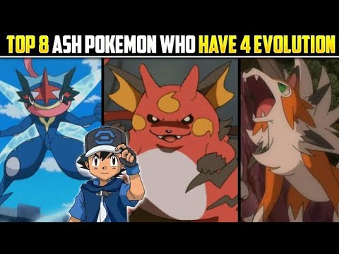 Top 8 Ash Ke Pokemon Jinke Paas 3 se zyada Evolution Ha | Top 8 Ash's Pokemon Who Have 4 evolution