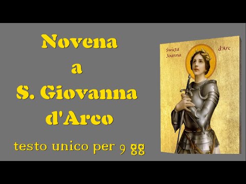 Novena a S  Giovanna d'Arco - Testo Unico per 9 gg