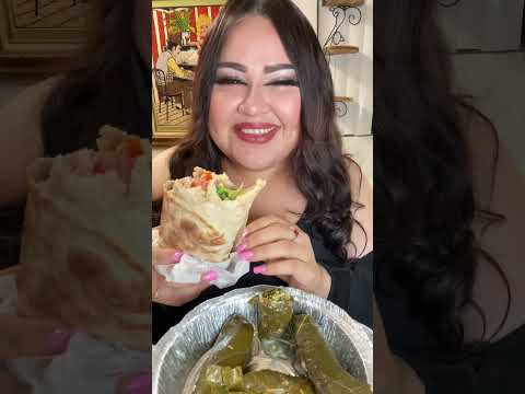 chicken shawarma Wrap, Dolma & baklava | Mediterranean / Mukbang