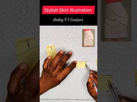 Watch the full illustration on my channel #howtodraft #sewinghacks #patterndraft #patterncutting