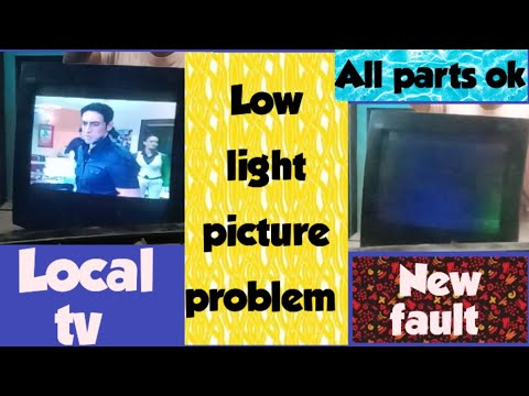 Low light problem china crt tv repairing, All parts Ok.