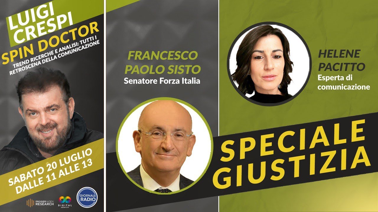 Spin Doctor | Luigi Crespi ed Helene Pacitto - Conversazione con FRANCESCO PAOLO SISTO