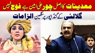 Ayesha Gulalai hard hitting questions to Ali Amin Gandapur