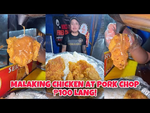 SOBRANG SULIT NA MIX N MATCH KANIN AT ULAM! MALAKING CHICKEN AT PORKCHOP 100 LANG | PASAY STREETFOOD