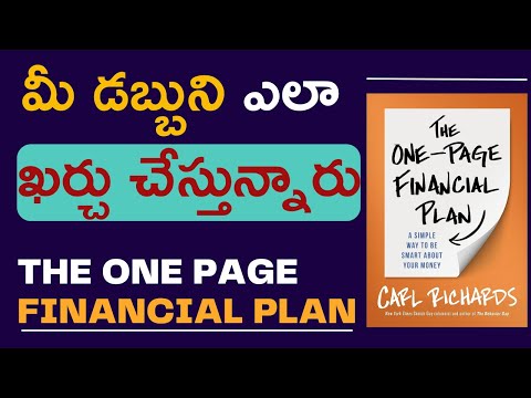 THE ONE PAGE FINANCIAL PLAN | DEBT FREE | FINANCIAL FREEDOM| MONEY EARNING |#moneymantraramakrishna