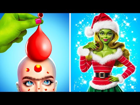 De Grinch a Glam de Natal! 🎄💄 Look de Beleza Com Truques Únicos!