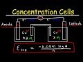Concentration Cells and Electron Flow