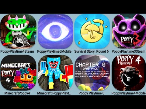 Poppy Playtime 4 Mobile Update, Poppy Playtime 5 Mobile, Survival Story : Round 6, Poppy Minecraft 4