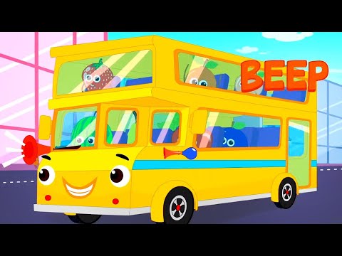 Wheels On The Bus Go Round And Round, Vehicle Rhymes And Kids Songs