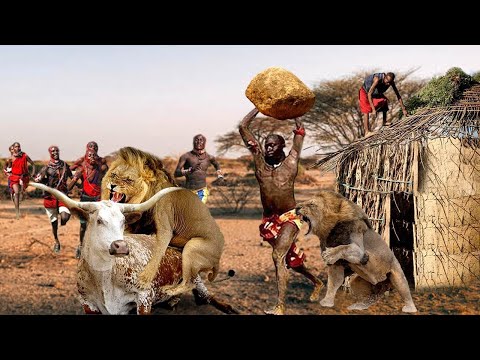 New House Party Is Harassed By Lion - Maasai Angry Pursues Lion To Avenge The Cows